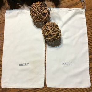 Set of two Bally  drawstring cotton bags 131/2 x7